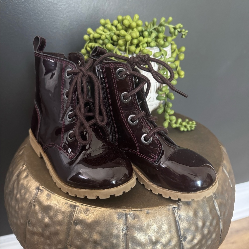 Old Navy Glossy Black Kids Boots